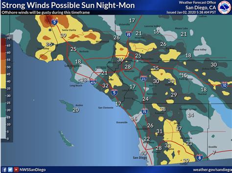 san diego weather wind